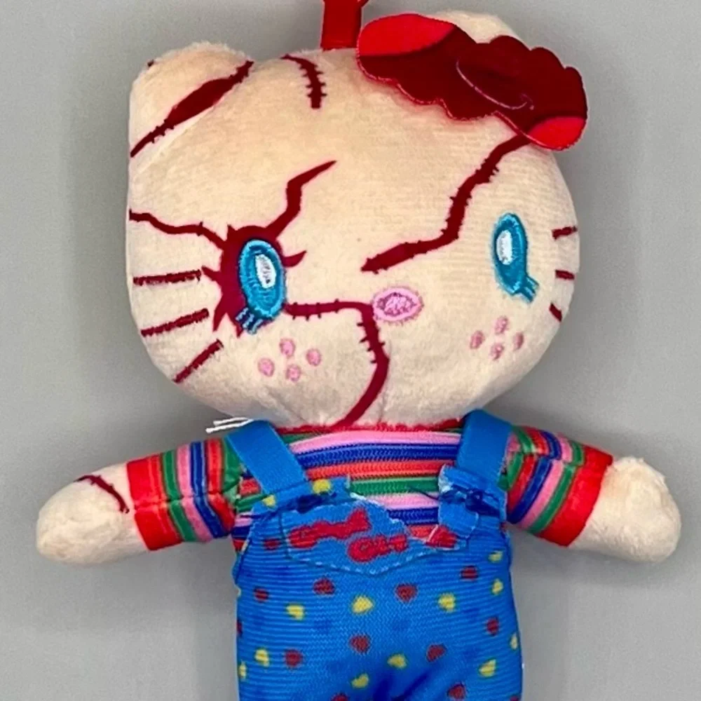 HELLO KITTY x CHUCKY Child’s Play Plush 6” Key Chain Bag Charm 🎃 NEW